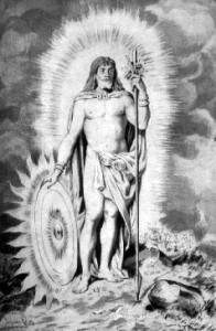Balder - la-mitologia-nordica (Odin/Christ with Shield)